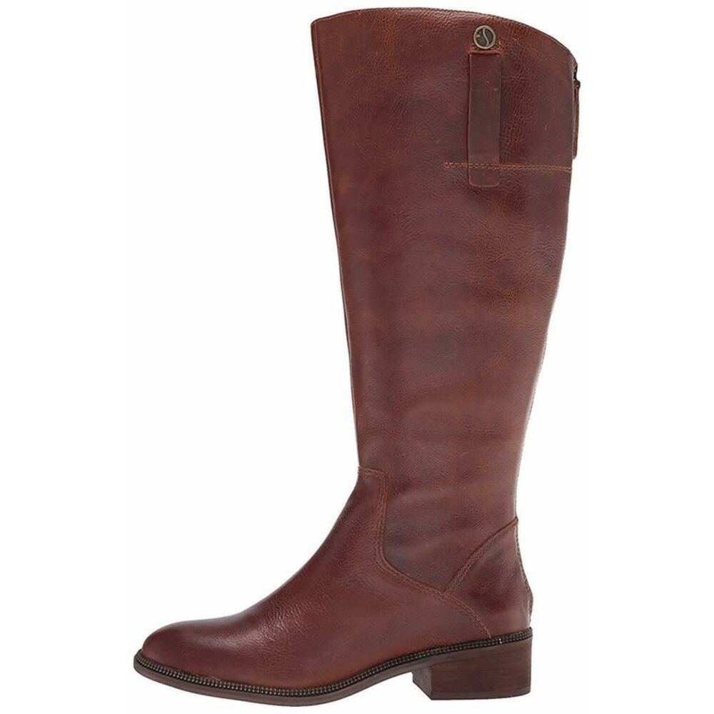 FRANCO SARTO Womens Brown Bead-Link Trim At Welt Becky Riding Boot 6.5 M